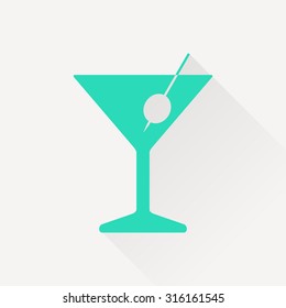 icon of glass with olive