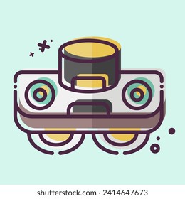 Icon Glass Robot. related to Smart Home symbol. MBE style. simple design editable. simple illustration