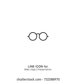 Icon glasses graphic design single icon vector