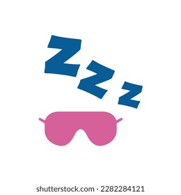 icon of glasses for sleep, sleep, vector illustration
