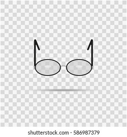 Icon Glasses or stylish isolated on background. Vector illustration