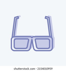 Icon Glasses. suitable for party symbol. two tone style. simple design editable. design template vector. simple symbol illustration