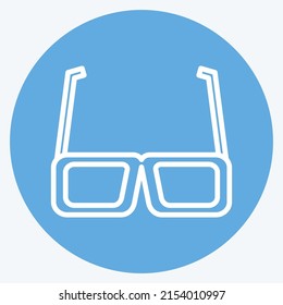 Icon Glasses. suitable for party symbol. blue eyes style. simple design editable. design template vector. simple symbol illustration
