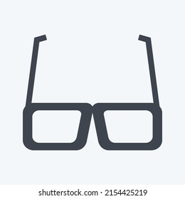 Icon Glasses. suitable for party symbol. glyph style. simple design editable. design template vector. simple symbol illustration