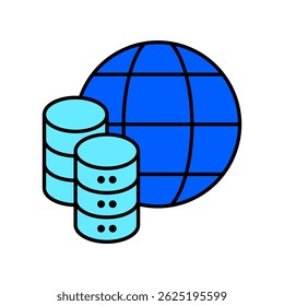 Icon a global data, isolated against a clean background.
