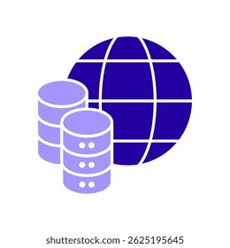 Icon a global data, isolated against a clean background.