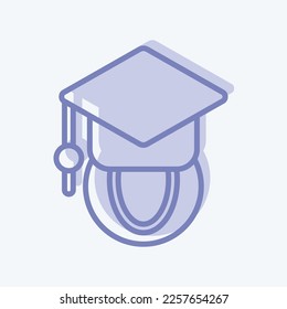 Icon Global Education. related to Education symbol. two tone style. simple design editable. simple illustration