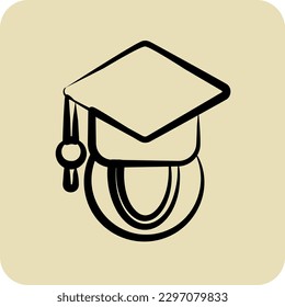 Icon Global Education. related to Education symbol. glyph style. simple design editable. simple illustration