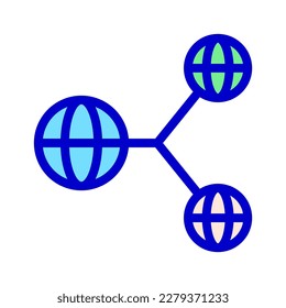 enlace global de iconos. red global, marketing, SEO y Web. archivo editable y color