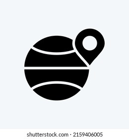 Icon Global Logistics. suitable for education symbol. glyph style. simple design editable. design template vector. simple illustration