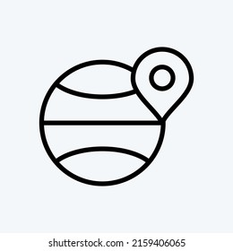 Icono Logística Global. adecuado para el símbolo educativo. estilo de línea. diseño simple editable. vector de plantilla de diseño. ilustración simple