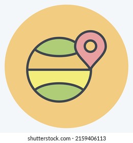 Icon Global Logistics. suitable for education symbol. color mate style. simple design editable. design template vector. simple illustration