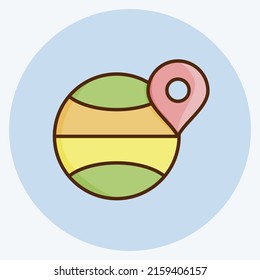 Icon Global Logistics. geeignet für Bildungs-Symbol. Flachstil. einfaches Design bearbeitbar. Designvorlage, Vektor. einfache Abbildung