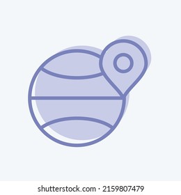 Icono Logística Global. adecuado para el símbolo educativo. estilo de dos tonos. diseño simple editable. vector de plantilla de diseño. ilustración simple