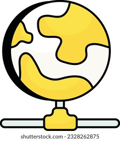 An Icon Global Network Color Outline Style