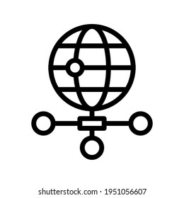 Icono Red global con esquema de estilo