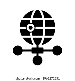 Icon Global Network With Style Outline