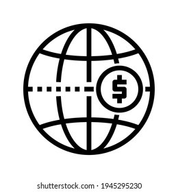 Icon Global With Style Outline 