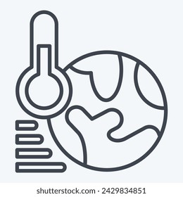 Icon Global Warming. related to Ecology symbol. line style. simple design editable. simple illustration