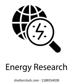 Icon of a globe depicting global energy