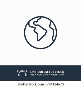 Icon globe graphic design single icon vector illustration