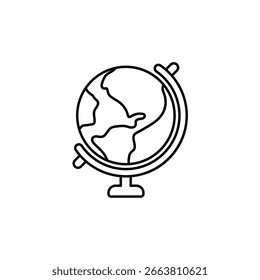Icono de un globo, aislado contra un fondo limpio.