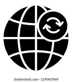 Icon of globe sensitively to offer environmental protection 