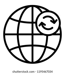 Icon of globe sensitively to offer environmental protection 