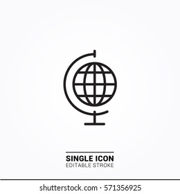 Icon globe single icon graphic designer