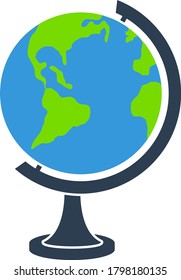 Icono De Globe En Colores Ui. Diseño de color plano. Ilustración vectorial.