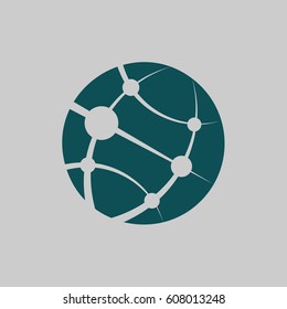   icon of globe. Vector illustration