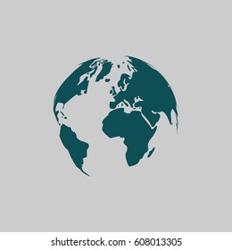   icon of globe. Vector illustration