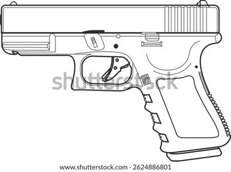 The icon of the Glock 19 self-loading standard pistol is a black line.