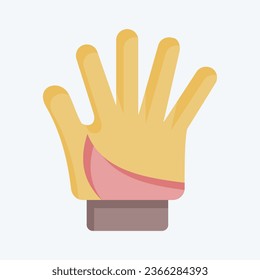 Icon Glove related to Bicycle symbol. flat style. simple design editable. simple illustration