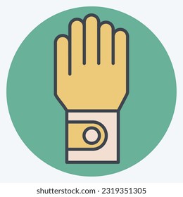 Icon Gloves. related to Golf symbol. color mate style. simple design editable. simple illustration