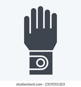 Icon Gloves. related to Golf symbol. glyph style. simple design editable. simple illustration