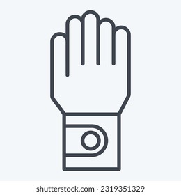 Icon Gloves. related to Golf symbol. line style. simple design editable. simple illustration