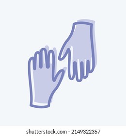 Guantes de iconos. adecuado para el símbolo Spring. estilo de dos tonos. diseño simple editable. vector de plantilla de diseño. ilustración de símbolo simple