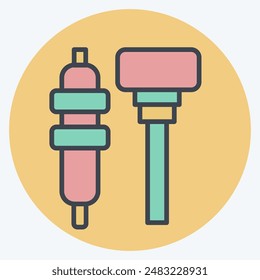 Icon Glow Plug. related to Car Maintenance symbol. color mate style. simple illustration