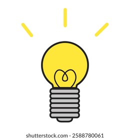 Icon of a glowing light bulb.