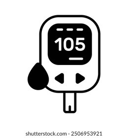 An icon of glucometer in editable style up for premium use