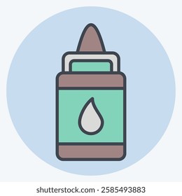 Icon Glue. related to Kindergarten symbol. color mate style. design editable