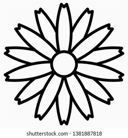 icon of glyph beautiful flower icon