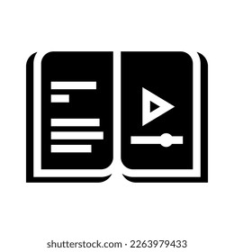 Icon Glyph, E-Learning, online learning. editable file.