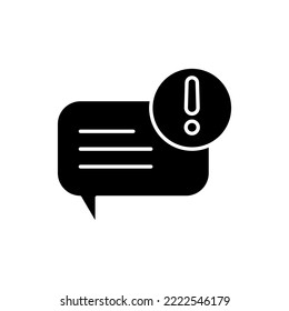 icon Glyph feedback, bubble chat, chatting, review, comment, rating, editable color. glyph solid black icon style