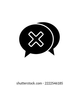 icon Glyph feedback, bubble chat, chatting, review, comment, rating, editable color. glyph solid black icon style