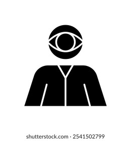 Icon Glyph spy man. Solid style.