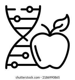 Icon of GMO in line design 