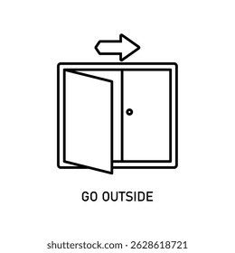 Icon a go outside, isolated against a clean background.