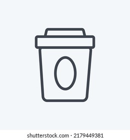 Icon To Go. suitable for Drink symbol. line style. simple design editable. design template vector. simple symbol illustration